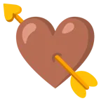 cuore marrone + cuore con freccia