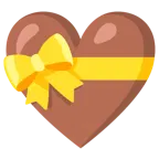 cuore marrone + cuore con fiocco