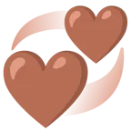 cuore marrone + cuori che girano