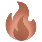 cuore marrone + fuoco
