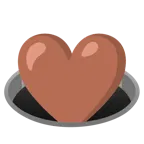 cuore marrone + buco