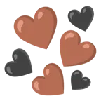 cuore marrone + cuore nero