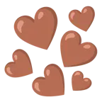 brown heart + brown heart