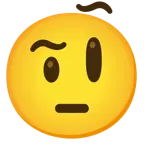face with raised eyebrow + face with raised eyebrow