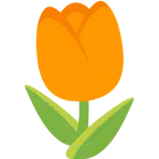 cuore arancione + tulipano