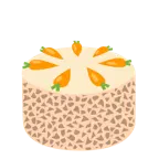 cuore arancione + torta di compleanno