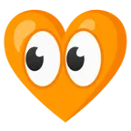 cuore arancione + occhi