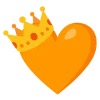 cuore arancione + corona