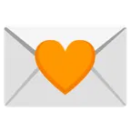 cuore arancione + lettera d’amore