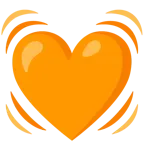 cuore arancione + cuore che batte