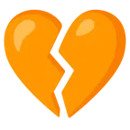 cuore arancione + cuore infranto