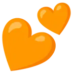 cuore arancione + due cuori