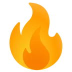 cuore arancione + fuoco