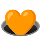 cuore arancione + buco