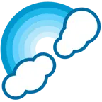 cuore azzurro + arcobaleno