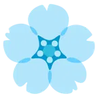 cuore azzurro + fiore di ciliegio