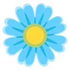 cuore azzurro + fiore