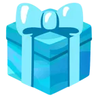 cuore azzurro + regalo