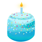 cuore azzurro + torta di compleanno