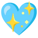 cuore azzurro + cuore che luccica