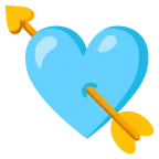 cuore azzurro + cuore con freccia