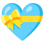 cuore azzurro + cuore con fiocco