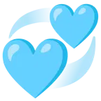 cuore azzurro + cuori che girano