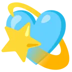 cuore azzurro + stella con scia