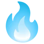 cuore azzurro + fuoco