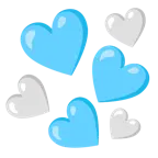 cuore azzurro + cuore bianco