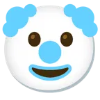 cuore azzurro + faccina pagliaccio