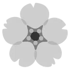 cuore grigio + fiore di ciliegio