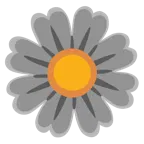 cuore grigio + fiore