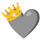 cuore grigio + corona