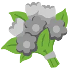 cuore grigio + mazzo di fiori