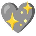 cuore grigio + cuore che luccica