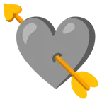 cuore grigio + cuore con freccia