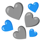 cuore grigio + cuore blu