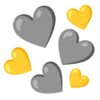 cuore grigio + cuore giallo