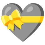 cuore grigio + cuore con fiocco