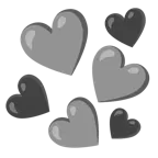 cuore grigio + cuore nero