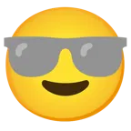 cuore grigio + faccina con sorriso e occhiali da sole