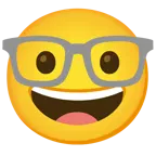 cuore grigio + faccina nerd