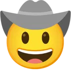 cuore grigio + faccina con cappello da cowboy