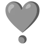 cuore grigio + punto esclamativo a cuore