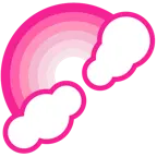 cuore rosa + arcobaleno