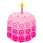 cuore rosa + torta di compleanno