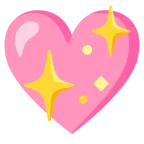 cuore rosa + cuore che luccica