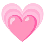 cuore rosa + cuore che cresce