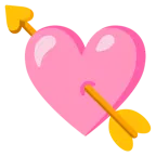 cuore rosa + cuore con freccia
